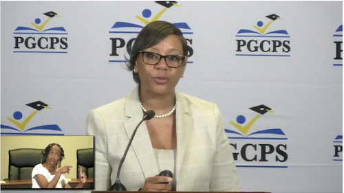 Prince George's County Public Schools CEO Monica Goldson announces on July 15 that no in-person education will be offered for the 2020-21 school year between Aug. 31 and Jan. 29.