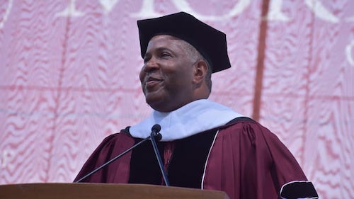 Robert F. Smith at Morehouse College's 2019 commencement ceremony (Courtesy of UNCF)