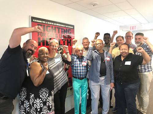 Silver Circle group facilitators pose for a photo at the 14th Street NW Whitman-Walker health center.