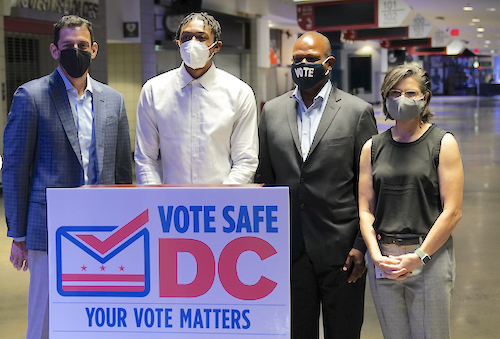 The D.C. Board of Elections and Monumental Sports unveiled the Capital One Arena as an early voting location supercenter for District of Columbia residents. (Courtesy of nba.com)