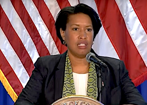 D.C. Mayor Muriel Bowser speaks during a March 15 press conference on the city's response to the coronavirus pandemic.