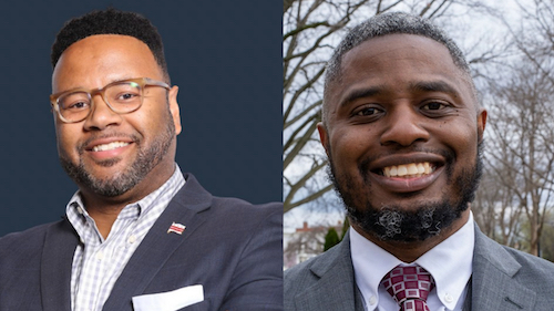 Troy Prestwood (left), who serves as the president of the Ward 8 Democrats and is a former advisory neighborhood commissioner, faces a challenge by Salim Adofo (right), the club’s second vice president. (WI file photo)