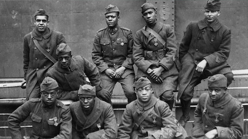Members of the all-Black 369th Infantry Regiment, who fought in World War I (Courtesy photo)
