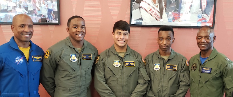 Bowie High School Cadet Ashton Burton was one of 21 nationwide participants to complete the Flight Academy program and receive his private pilot's license. (Courtesy of PGCPS)