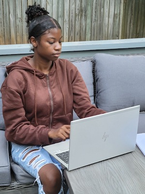 Jaide Kelly, a 16-year-old from Suwanee, Ga., said she often uses Khan Academy to master geometry and raise her SAT scores. (Courtesy photo)