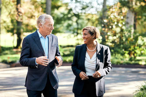 Maryland Comptroller Peter Franchot (left) and Prince George's County Council member Monique Anderson-Walker, whom Franchot has chosen as his running mate in his gubernatorial bid (Courtesy of Franchot for Governor)