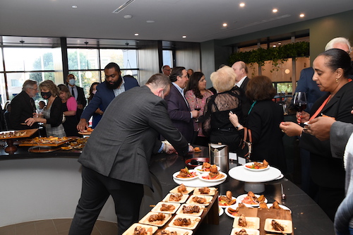 The appetizers were plentiful at the Fred & Stilla restaurant located in The Ven at Embassy Row during an event which premiered the restaurant’s “Global Table” theme menu featuring dishes representing various countries. (Anthony Tilghman/ The Washington Informer)