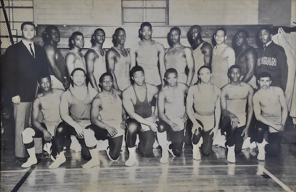 Morgan State University wrestling team, circa 1960s (Courtesy of Morgan State University)