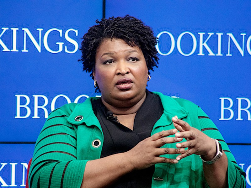 **FILE** 2018 Georgia Democratic gubernatorial candidate Stacey Abrams discusses her fight to end voter suppression during a conversation at the Brookings Institution in northwest D.C. on Feb. 15, 2019. (Shevry Lassiter/The Washington Informer)