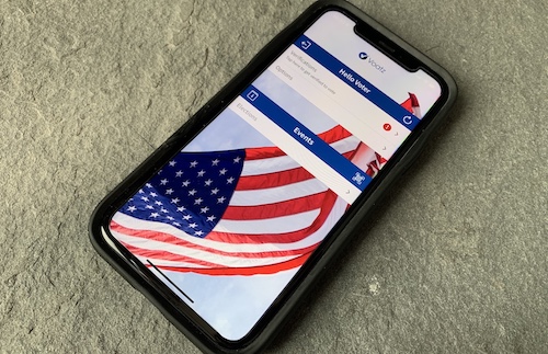 A smartphone may be used to vote. (Courtesy of Voatz)