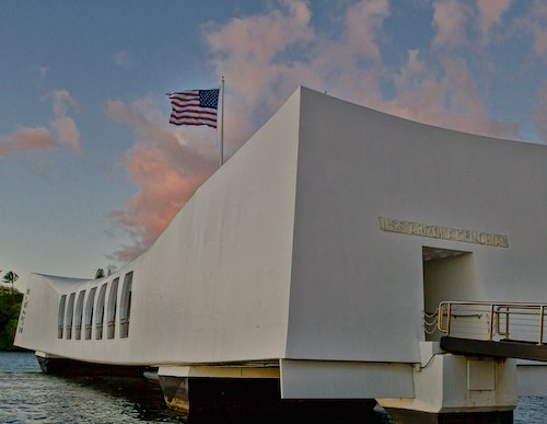 **FILE** USS Arizona Memorial, Pearl Harbor, Oahu (Wikimedia Commons)