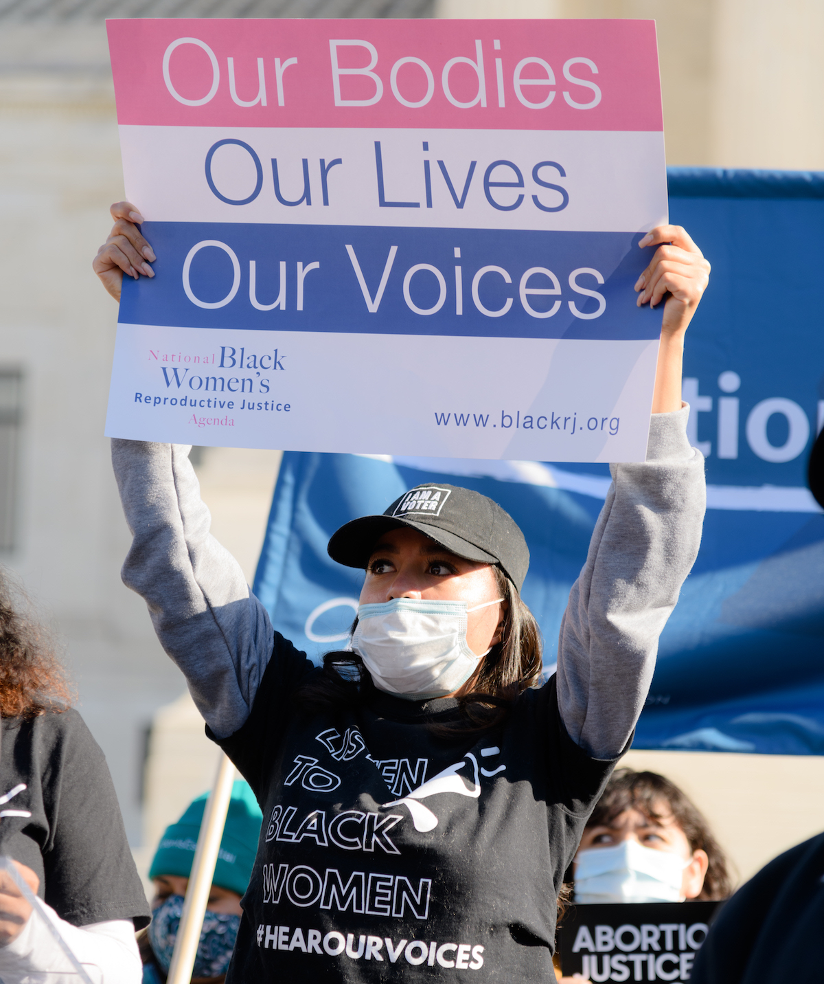 Abortion rights rally at the Supreme Court, Jackson Women's Health v. Dobbs. Photo credit: Shala W. Graham