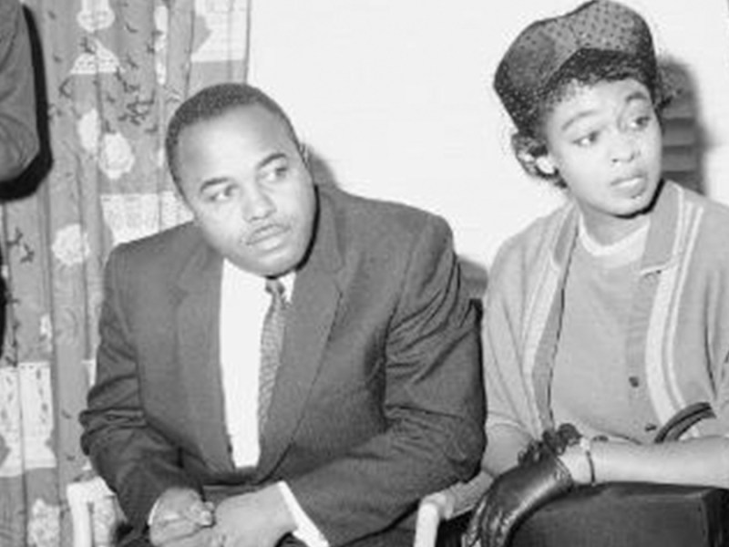 Christopher and Maxine McNair, whose 11-year-old daughter Denise McNair was murdered along with three other young girls on Sept. 15, 1963, hold a press conference on Sept. 20, 1963. (Courtesy of NNPA Newswire)