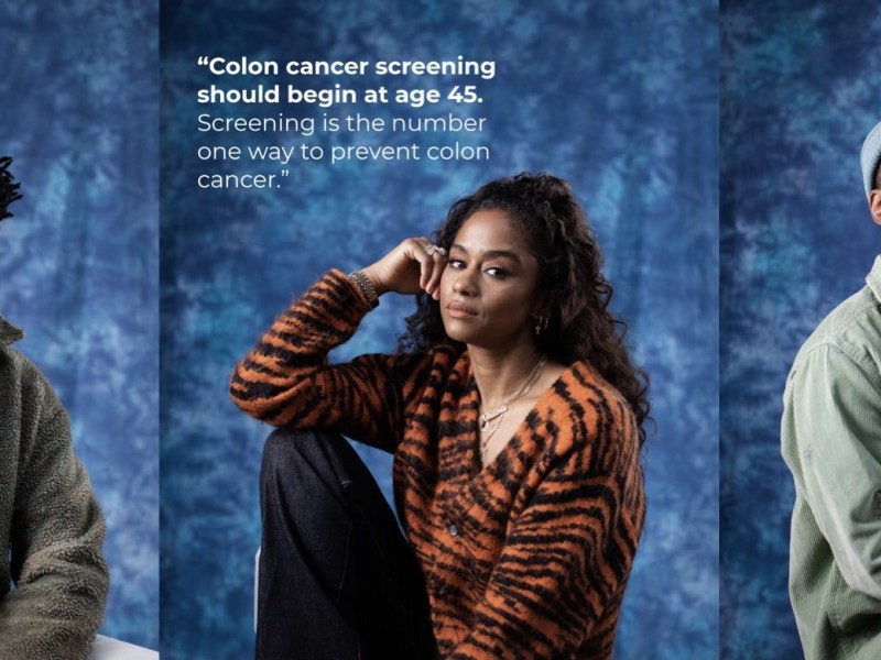 From left: Brandon "Jinx" Jenkins, Vashtie and Mel D. Cole (Courtesy of Colorectal Cancer Alliance)