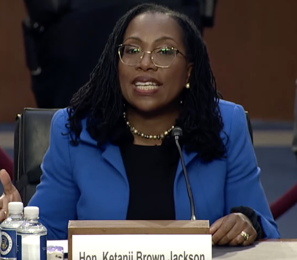 Supreme Court nominee Ketanji Brown Jackson testifies during her Senate Judiciary Committee confirmation hearing on Capitol Hill in Washington on March 23, 2022.