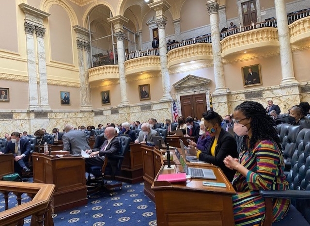 Maryland's House of Delegates vote on March 30 to approve a new congressional map, which a judge ordered had to be done by that date after throwing out a previous map. (William J. Ford/The Washington Informer)
