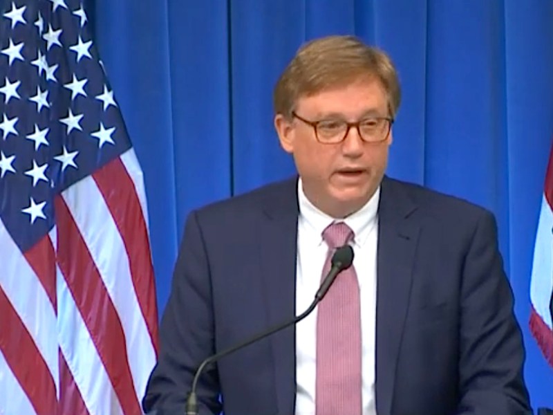 Glen Lee speaks during a press conference at the John A. Wilson Building in D.C. to announce his appointment as the city's next chief financial officer on May 23.