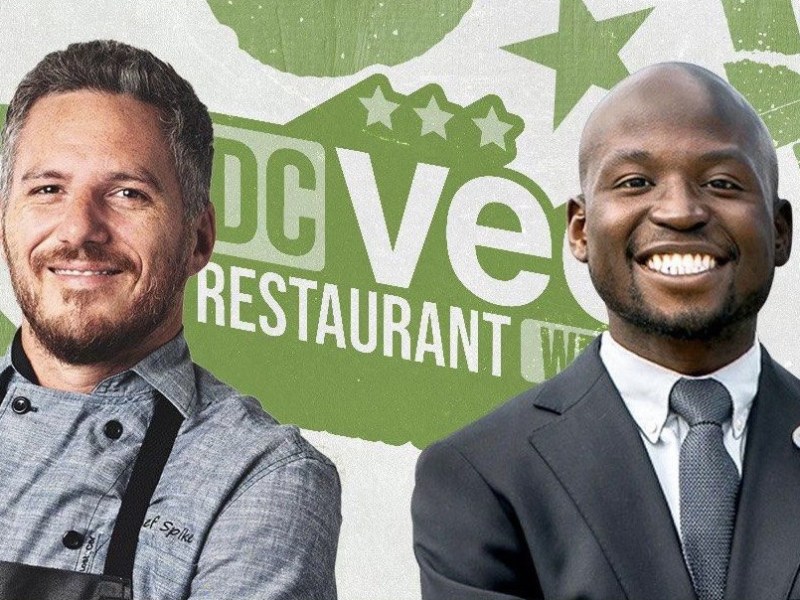 Celebrity chef Spike Mendelsohn (left) and Oye Owolewa will co-chair D.C.'s first DC Veg Restaurant Week from May 7-14. (Courtesy photo)