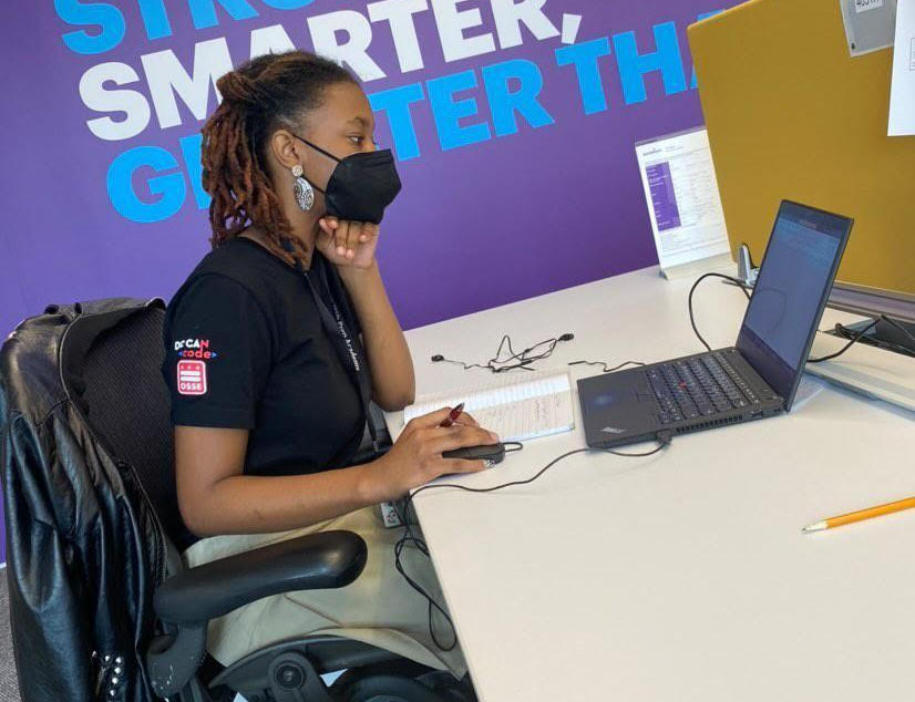 Aliea Mansaray serves as an HR apprentice at Accenture in Arlington, Virginia, under CityWorks DC's CareerWise DC program. (Courtesy photo)