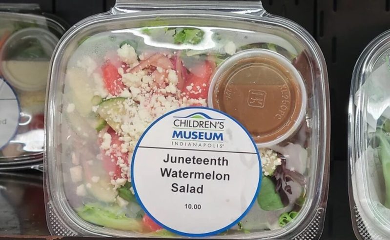 Indianapolis Children’s Museum offers a Juneteenth-inspired watermelon salad. (Courtesy photo)