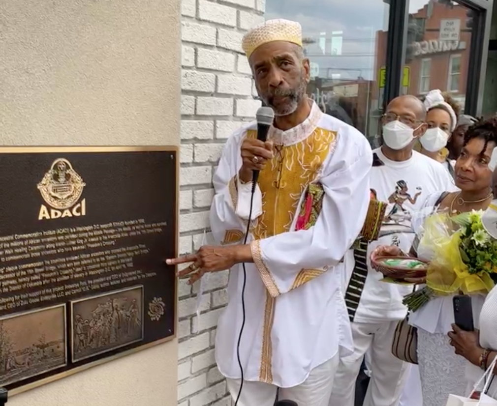 Lafayette Barnes, president of Zulu Global Enterprise, provided funding for a bronze plaque honoring Freedom's Crossing in Anacostia. (DR Barnes/The Washington Informer)