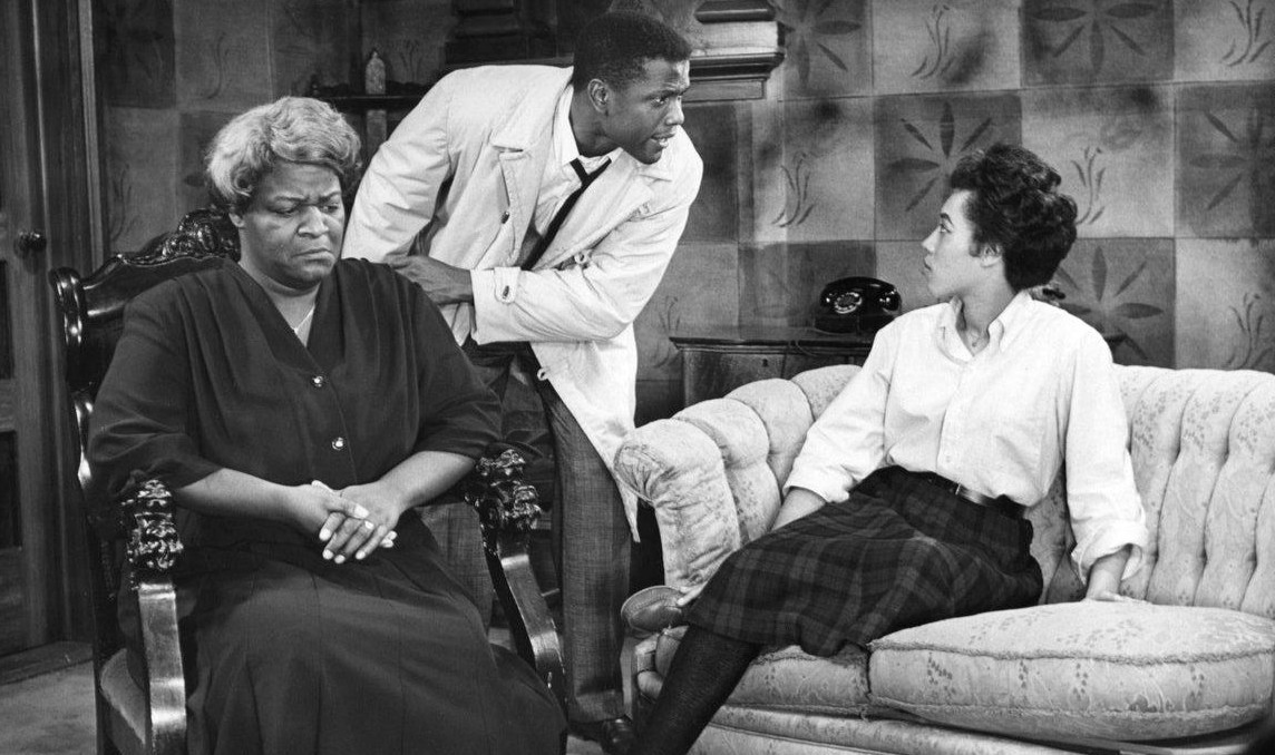 Actors featured in the stage version of “A Raisin in the Sun” include (L-R) Claudia McNeil (Lena Younger), Sidney Poitier (Walter Younger) and Diana Sands (Beneatha Younger). The actors recreated their roles in the film version of the Lorraine Hansberry play. (Courtesy photo)