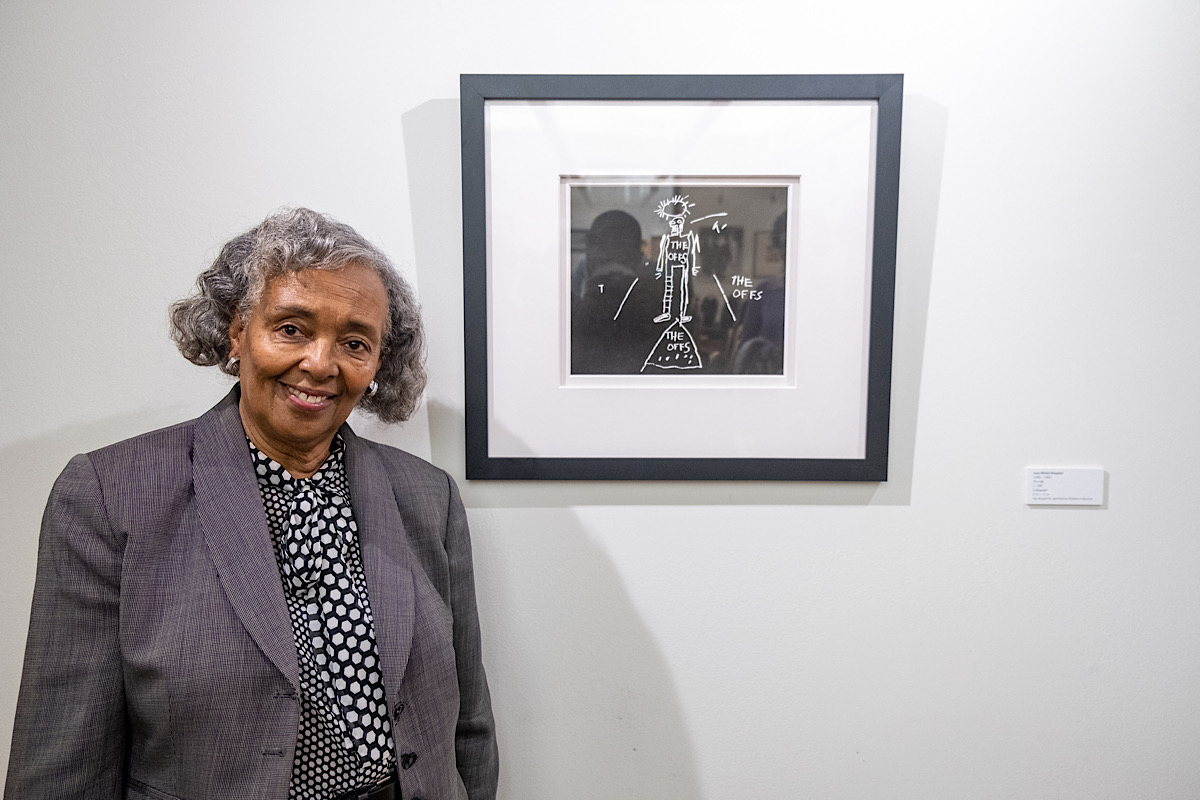 A Basquiat lithograph called "The Offs" was in the African American art donation to Howard University from collector Patricia Turner Walters. (Ja'Mon Jackson/The Washington Informer)