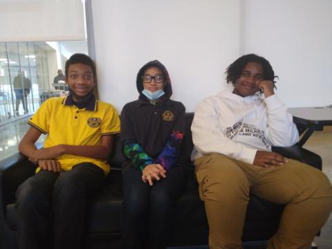 From left: Jasiyah Jones, Christina Bryant and Kaleb Fitzgerald will represent KIPP DC College Preparatory in Northeast during the 62nd season of "It’s Academic." (Sam P.K. Collins/The Washington Informer)