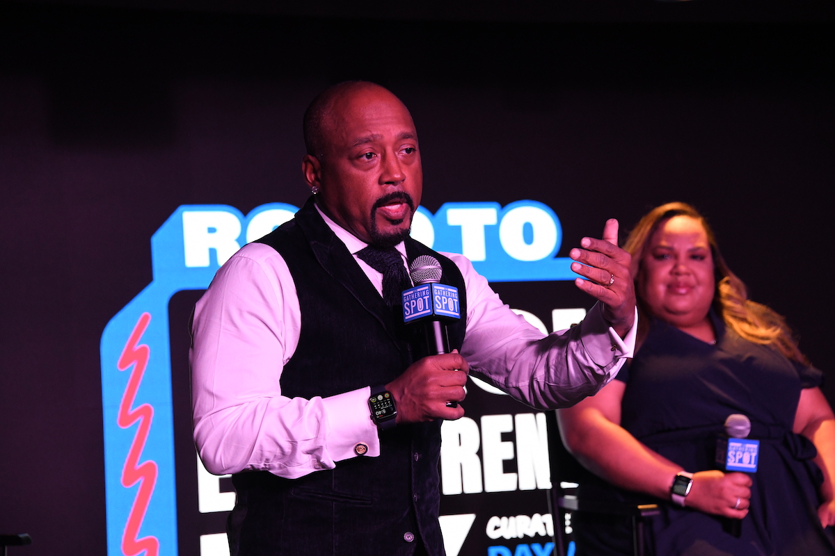 FUBU founder and CEO Daymond John speaks during the "Road to Black Entrepreneurship’s Day" event, presented by Chase for Business, at the Gathering Spot in northwest D.C.. Anthony Tilghman/The Washington Informer)