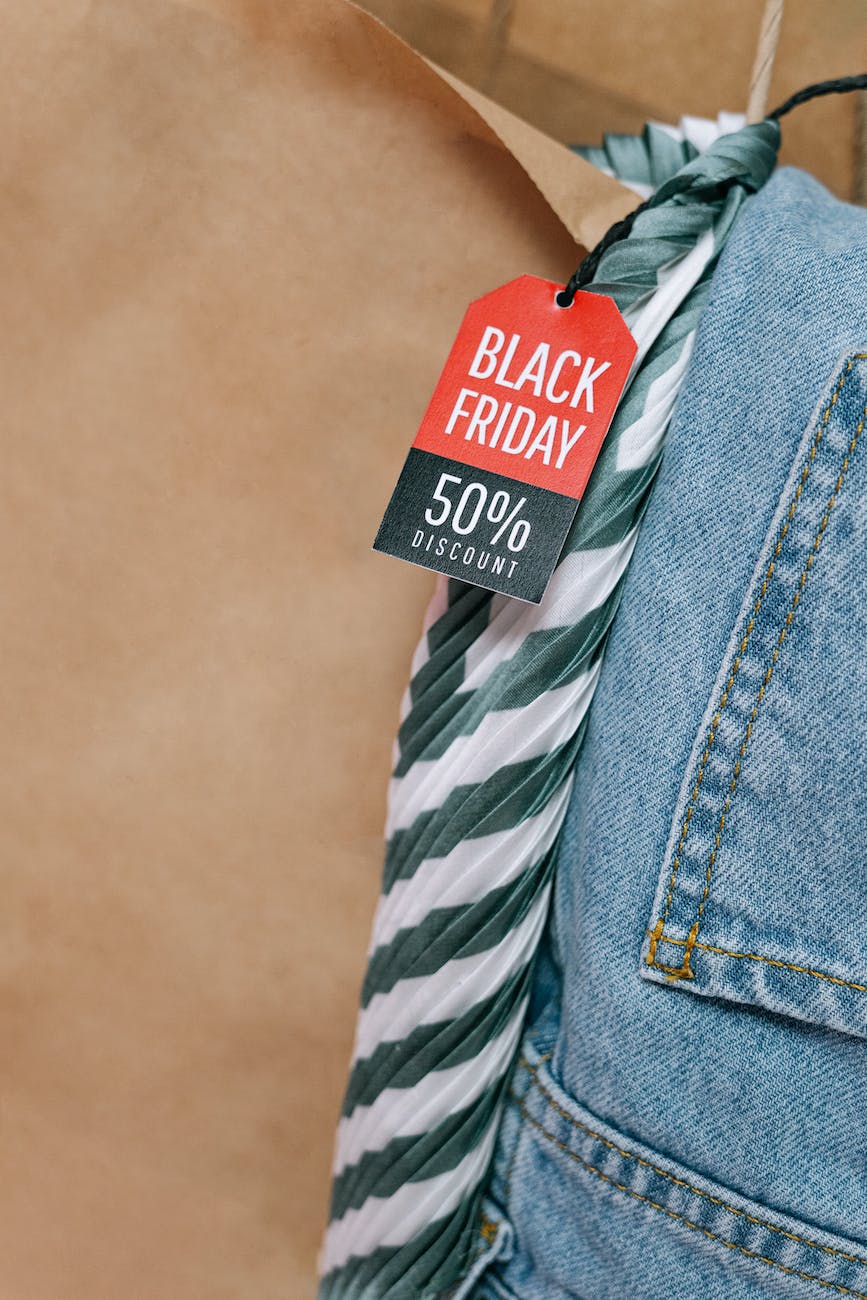 blue denim jeans with tag