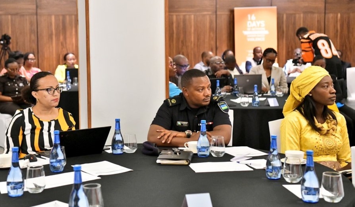 Delegates follow a presentation during a meeting on Gender-Based Violence in Kigali on Dec. 2.