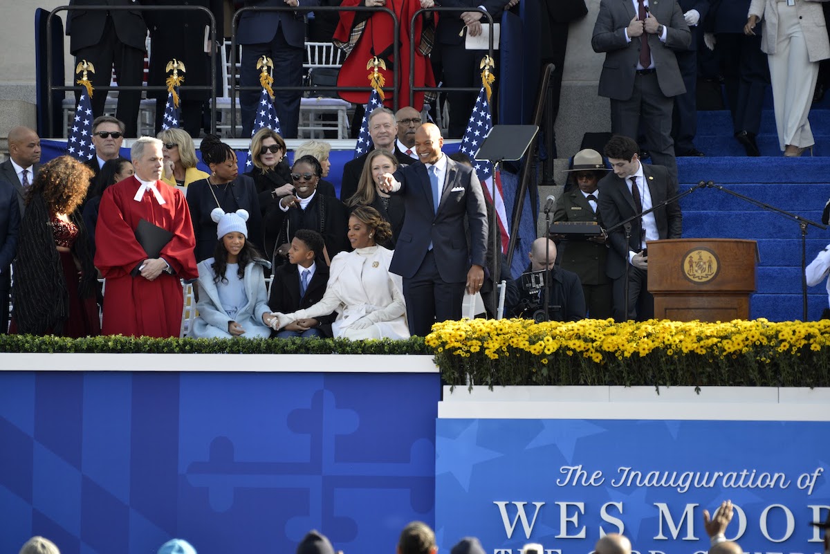 Wes Moore is sworn in as Maryland's first Black governor in Annapolis on Jan. 18. (Robert R. Roberts/The Washington Informer)