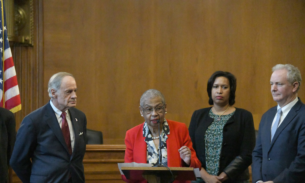 Sen. Tom Carper (D-Delaware) is the chief sponsor of a D.C. statehood bill in the U.S. Senate and D.C. Del. Eleanor Holmes Norton (D) has similar legislation in the U.S. House of Representatives. (Anthony Tilghman/The Washington Informer)