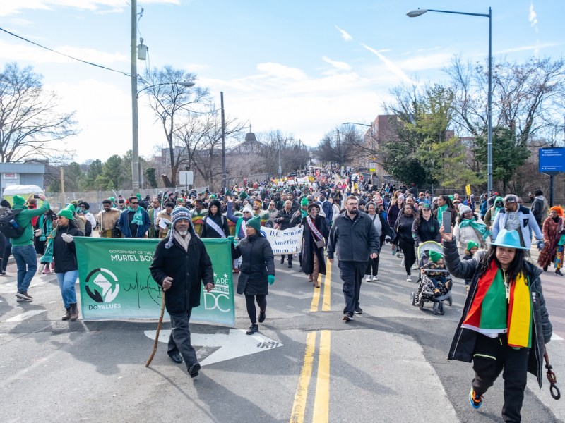 D.C. Mayor Muriel Bowser led city residents in the Martin Luther King Jr. Day Parade in Southeast on Jan. 16. (Ja'Mon Jackson/The Washington Informer)