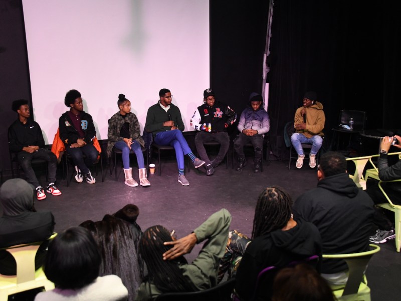 A youth panel moderated by Jamal Holtz at the MLK Jr. Conversations and Crank Conference on Jan. 14 (Anthony Tilghman/The Washington Informer)