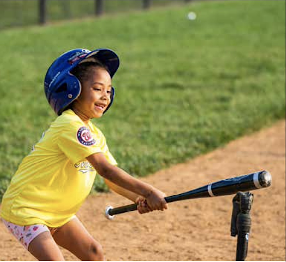 Elle Mecca Hill has played tee-ball with Turkey Thicket for two years. (Abdullah Konte/The Washington Informer)
