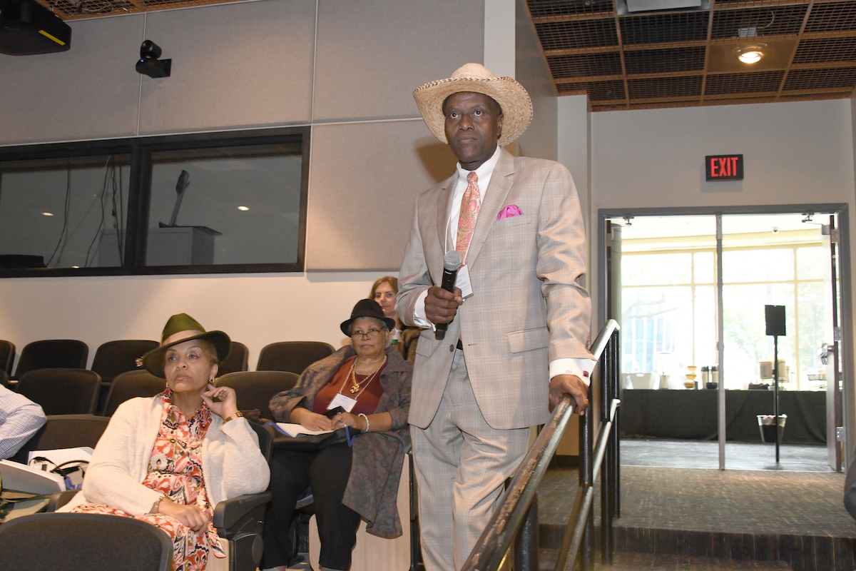 Longtime lobbyist Darrell Carrington, the head of Carrington and Associates, hosts a policy summit on cannabis legalization in Bowie, Maryland, on May 20. (Anthony Tilghman/The Washington Informer)