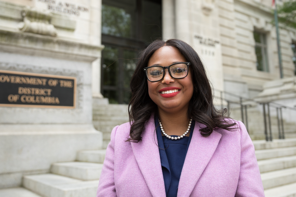 D.C. Council member Janeese Lewis George (D-Ward 4) and D.C. Council member Trayon White (D-Ward 8) secured $5 million in capital funds for the purchase of a building on or near Kennedy Street in Northwest that will be turned into a new Ward 4 library. (Shedrick Pelt/The Washington Informer)