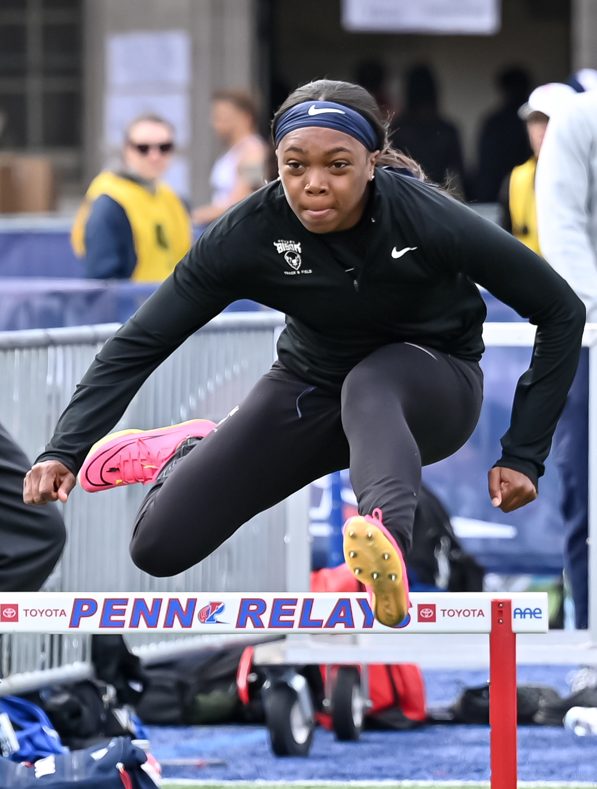 Howard University's Jessica Wright captured the 400-meter hurdles championship at the Penn Relays for the second straight year. (Courtesy of Yusuf Abdullah)