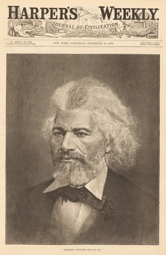 Frederick Douglass by an unidentified artist. Wood engraving on paper c. 1883 (Courtesy of National Portrait Gallery, Smithsonian Institution)