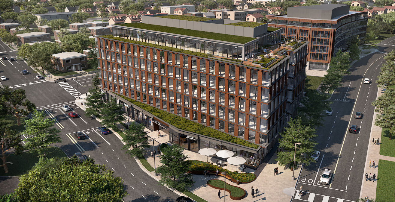 A rendering of plans for the permanent development on the Sycamore & Oak site (Courtesy of RedbrickLMD)
