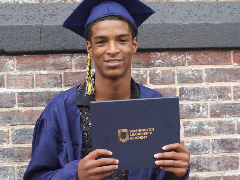 Deadrian Davis, a Washington Leadership Academy summer graduate, said he wants to attend college and start his own business. (Marckell Williams/The Washington Informer)