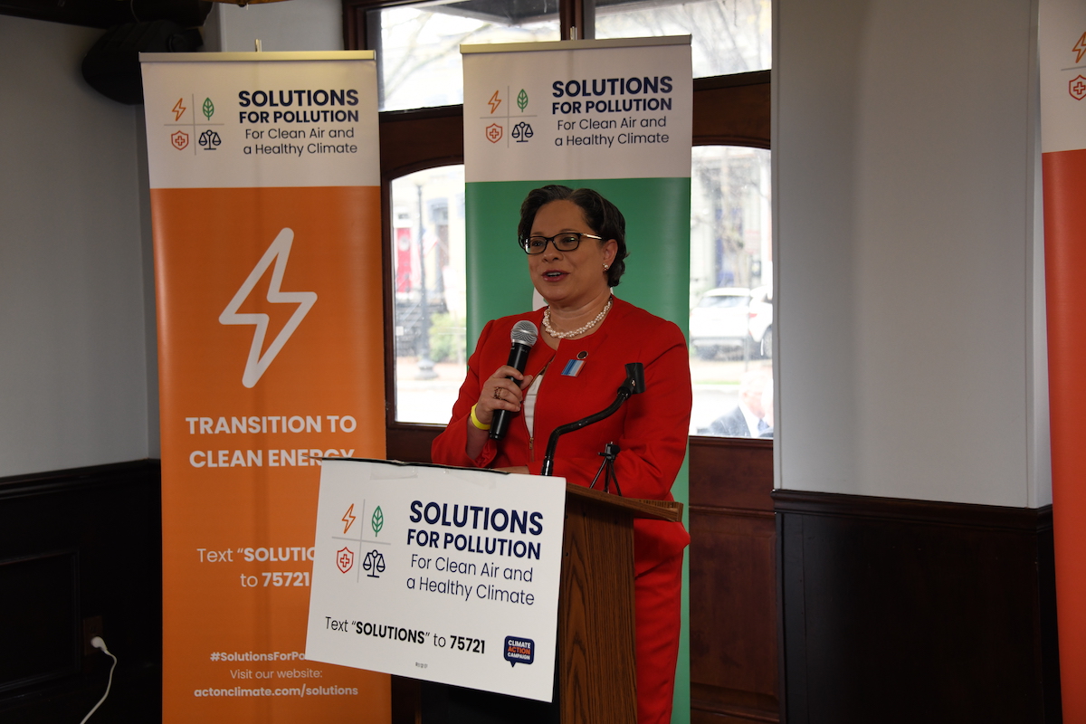 Congresswoman Jennifer McClellan paid tribute to her predecessor, the late Rep. Donald McEachin, at an event honoring McEachin's environmental justice legacy held near Capitol Hill on Feb. 28. (Anthony Tilghman/The Washington Informer)