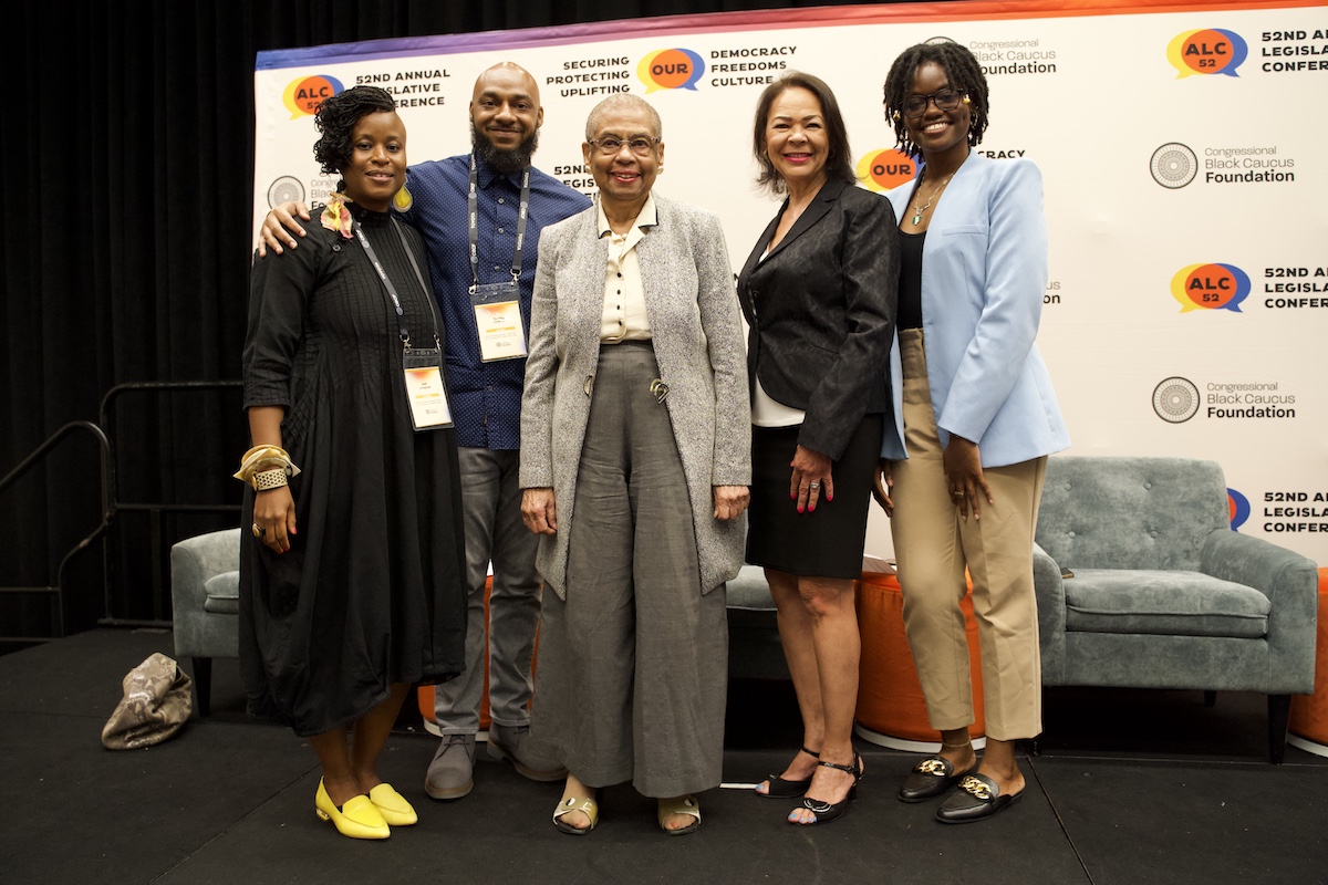 D.C. Del. Eleanor Holmes Norton moderated a panel on District statehood and the city’s marijuana policy. (Markell Williams/The Washington Informer)