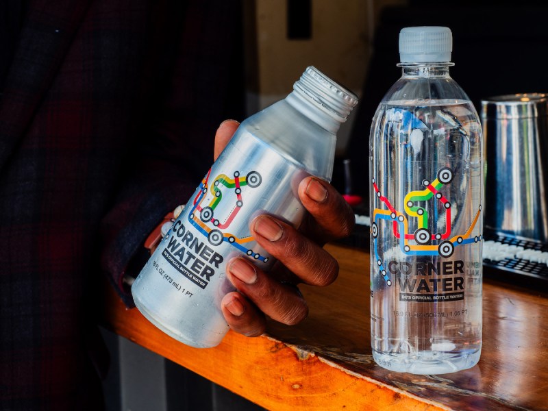 The product Corner Water has been billed by its co-owners Jerome Nesbitt and Ronnie Webb as the official bottled water of D.C. (Courtesy of Corner Water)