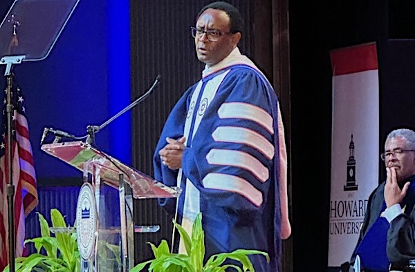 Dr. Ben Vinson III, Howard University’s 18th president, presented the keynote address at the institution's 186th convocation on Sept. 15, 2023. (Roy Lewis/The Washington Informer)