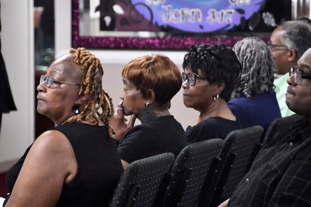 OT Blount's five older sisters sat together in the front row of his funeral on Sept. 8. (Robert R. Roberts/The Washington Informer)