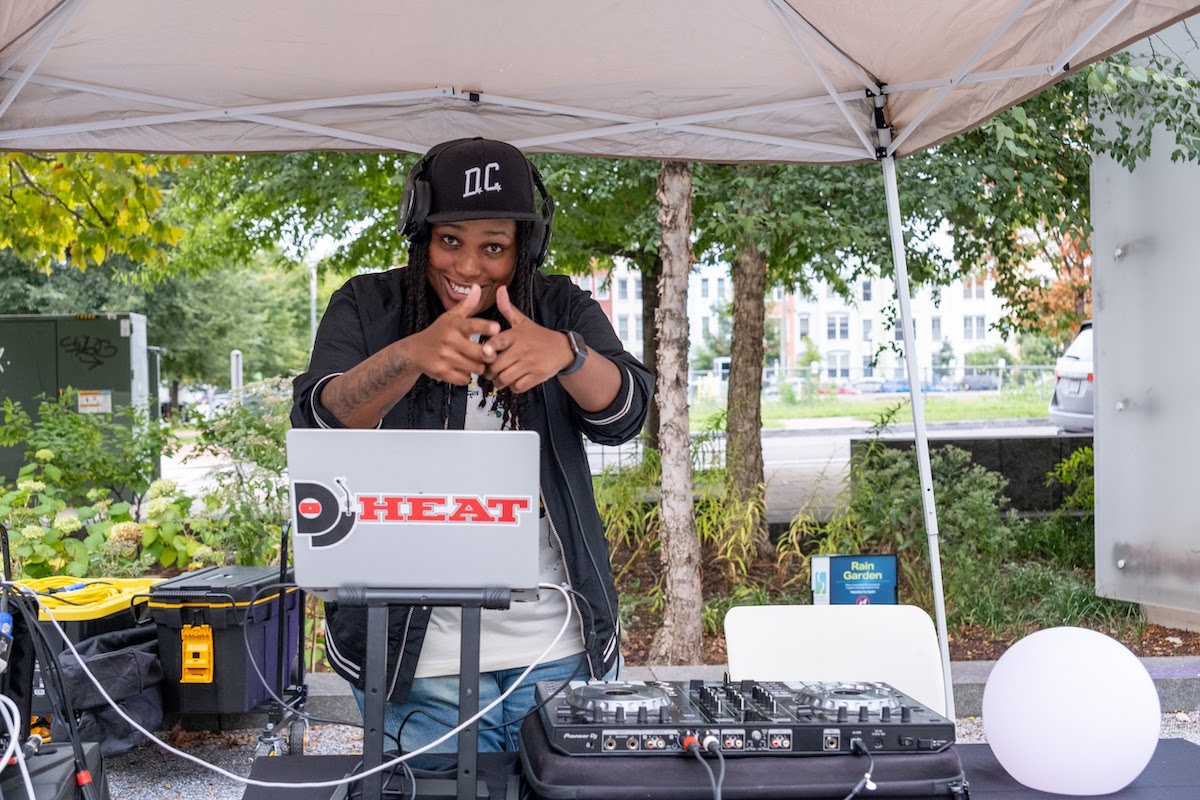 DJ Heat at Art All Night at the Capitol Riverfront in Washington, D.C. (Ja’Mon Jackson/The Washington Informer)