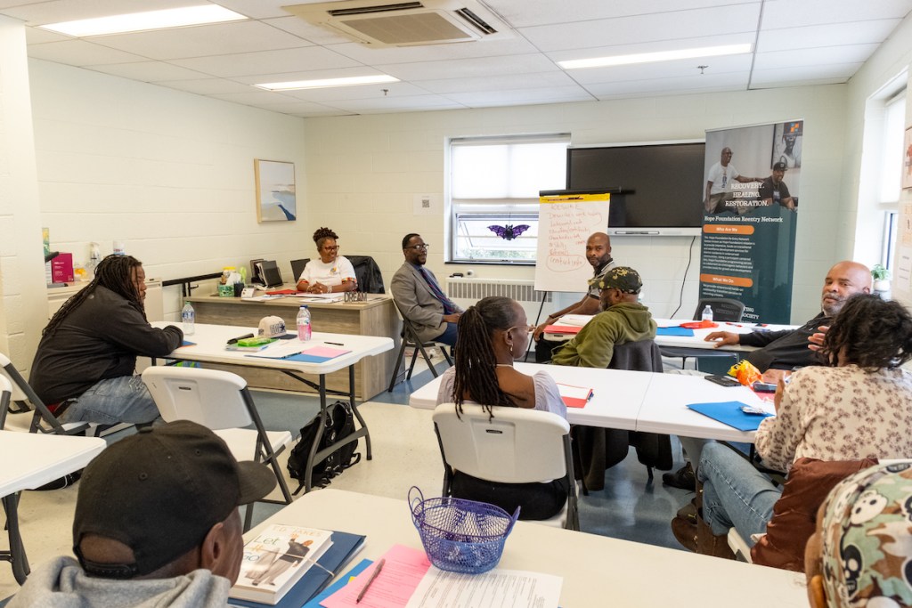 The Hope Foundation teaching resume building and practicing job interviews to ensure proper preparation for upcoming opportunities. (Ja'Mon Jackson/The Washington Informer)
