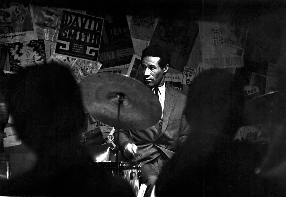 The life of Max Roach is the subject of the PBS “American Masters” documentary “Max Roach: The Drum Also Waltzes,” premiering on October 6. This photo is of Roach performing at the Five Spot Cafe, a jazz club in New York City. (Beuford Smith)